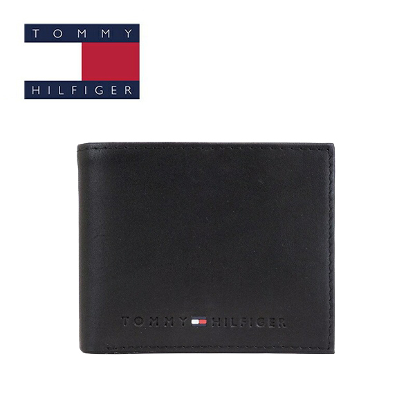 トミーヒルフィガー 財布 31TL25X005-001   新品 TOMMY HILFIGER トミー・ヒルフィガー 財布 メンズ ブラック 二