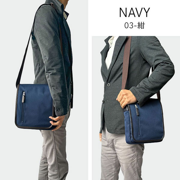 ブロンプトン  ショルダーバッグ・メッセンジャーバッグ メンズ ブラック/ネイビー 日本製(豊岡製) YKKファスナー 撥水 33788-1 33788-3 |  | 08