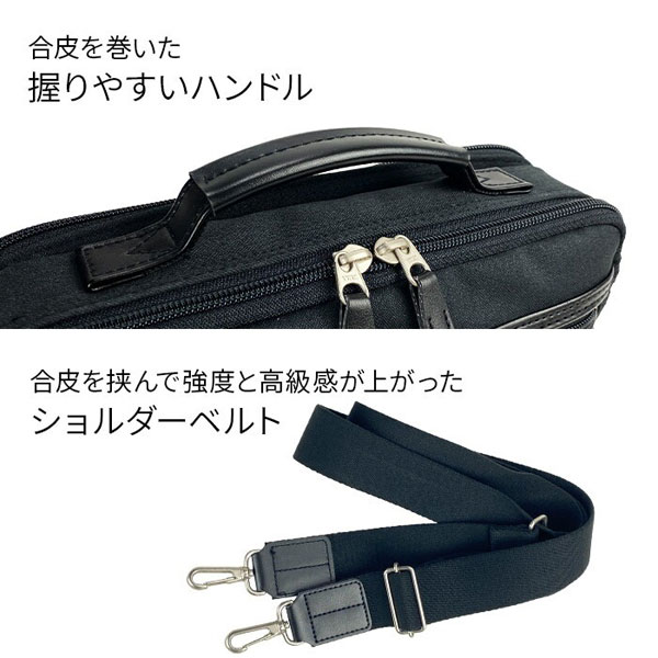 ブロンプトン  ショルダーバッグ・メッセンジャーバッグ メンズ ブラック/ネイビー 日本製(豊岡製) YKKファスナー 撥水 2WAY 33789-1 33789-3 |  | 05