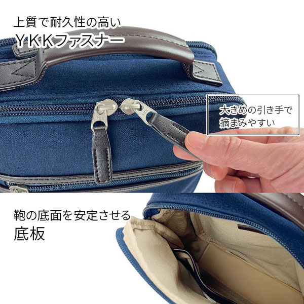 ブロンプトン  ショルダーバッグ・メッセンジャーバッグ メンズ ブラック/ネイビー 日本製(豊岡製) YKKファスナー 撥水 2WAY 縦型 33790-1 33790-3 |  | 06