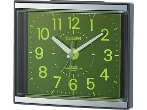 リズム時計（CITIZEN） 置時計 ー グレー（集光樹脂） 4RL434-008