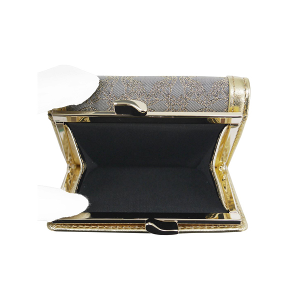 ヴィヴィアンウエストウッド 財布 レディース ゴールド×グレー Vivienne Westwood ヴィヴィアン・ウエストウッド RE-JACQUARD