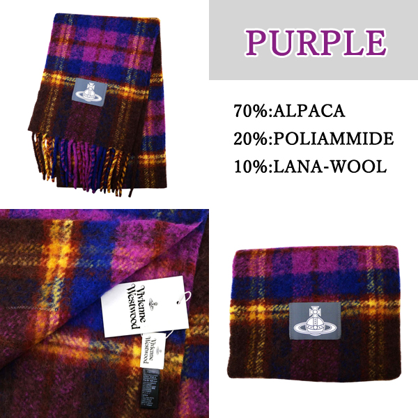 【最終価格】Vivienne WestwoodCHUNKY TARTANマフラー CHUNKY TARTAN マフラー(ホワイト系)（メンズ）（1244952029