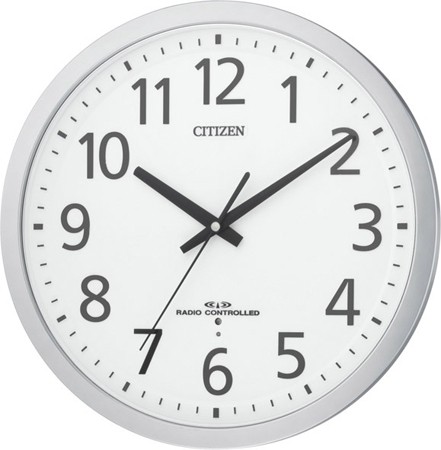 リズム時計（CITIZEN） 掛時計  シルバーメタリック色（白） 8MY462-019