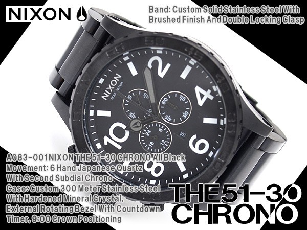 NIXON - 美品 NIXON ニクソン 51-30 メンズ腕時計 クロノグラフ