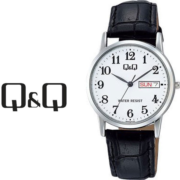  CITIZEN Q&amp;Q 塼塼 Day&amp;Date ǥ&amp;ǥ ڥǥ  ӻ ۥ磻  ֥å A206-304