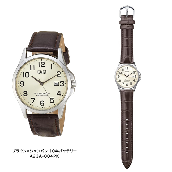 シチズンQ&Q メンズ 腕時計 10年バッテリー レディース A23A-004PK