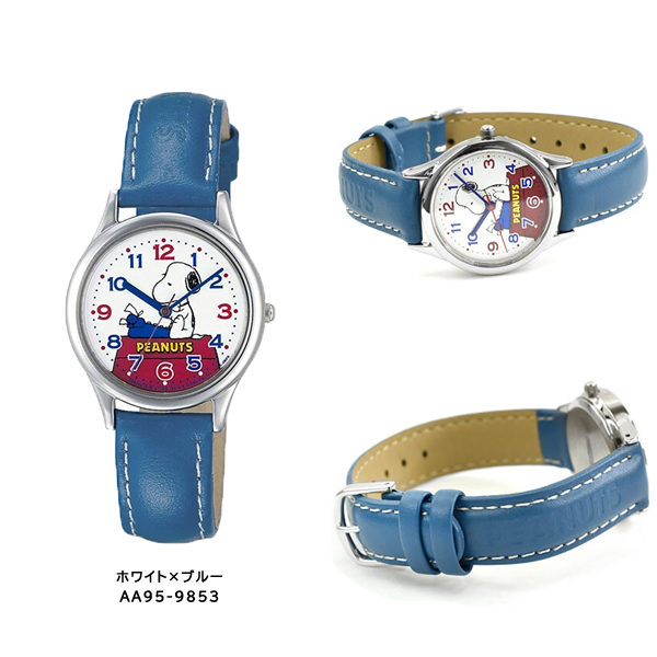 シチズンQ&Q スヌーピー レディース キッズ 腕時計 レザー ベゼル AA9 | Q&Q | 02