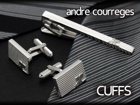andre courreges アンドレ・クレージュ カフス ボーダー シルバー ACC6501【セットではありません】