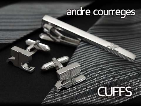 andre courreges アンドレ・クレージュ カフス ロゴ型 シルバー ACC6506【セットではありません】