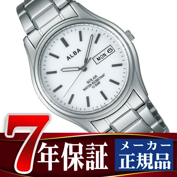 SEIKO ALBA セイコー アルバ メンズ腕時計 ソーラー ホワイト AEFD541 