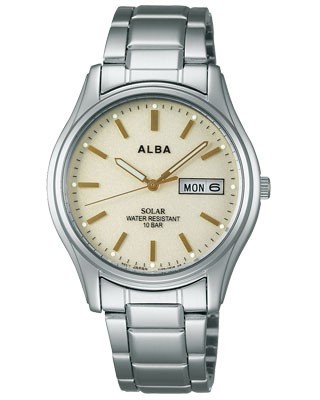 SEIKO ALBA セイコー アルバ メンズ腕時計 ソーラー クリーム AEFD542