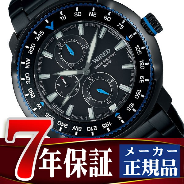 【SEIKO WIRED】セイコー ワイアード クオーツ 腕時計 メンズ ソリディティ SOLIDITY ブラック AGAT417 | 