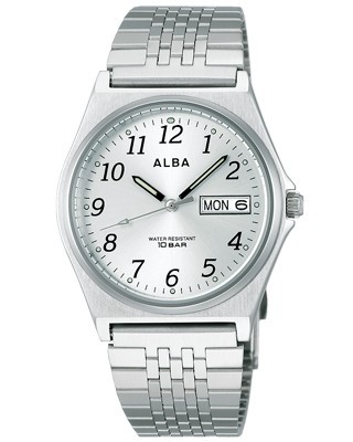 SEIKO ALBA セイコー アルバ スタンダード ねじロック式 メンズ 腕時計 シルバー AIGT004 正規品｜1more｜02