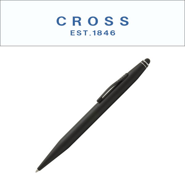 CROSS クロス TECH2 テックツー 複合 ボールペン 黒ボールペン スタイラス サテンブラック AT0652-1 メンズ レディース｜1more
