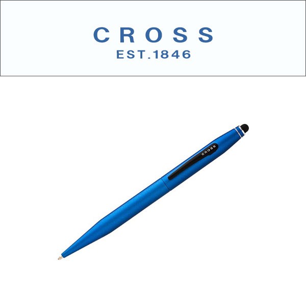 CROSS クロス TECH2 テックツー 複合 ボールペン 黒ボールペン スタイラス メタリックブルー AT0652-6 メンズ レディース｜1more