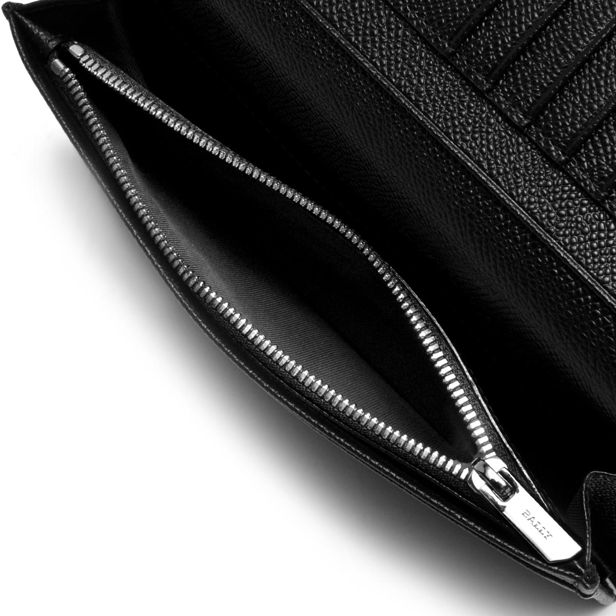 新品‼️ バリー　BALLY サフィアーノ　レザー　マネークリップ　ブラック　黒 Bally バリー BALLY 財布 メンズ 二つ折り財布 ブラック SCRIBE