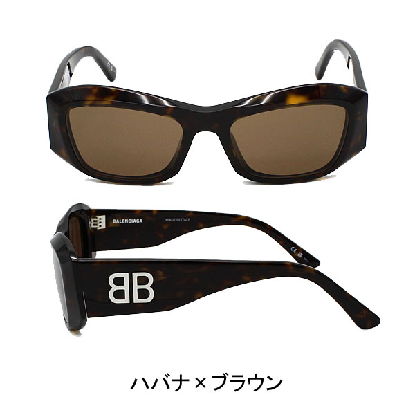 バレンシアガ  サングラス ユニセックス ブラック×グレー ハバナ×ブラウン グリッターブラック×グレー メンズ レディース BB0397SAの画像