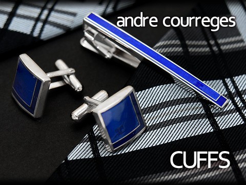 andre courreges アンドレ・クレージュ カフス ディープブルー CC6002A【セットではありません】