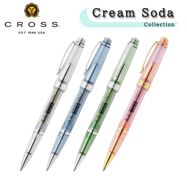 バタフライモチーフのボールペン CROSS（クロス） クリームソーダ コレクション ボールペン クリア