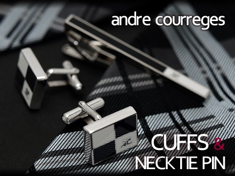 andre courreges �A���h���E�N���[�W�� �l�N�^�C�s�����J�t�X�Z�b�g �u���b�N×�z���C�g CT4004B-CC6004B