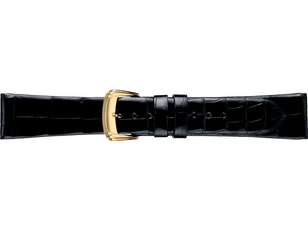 SEIKO BAND 17mm セイコー 替えベルト クロコダイル（フランス仕立） 紳士用 黒色 DA07 正規品 返品不可【ネコポス可能】｜1more