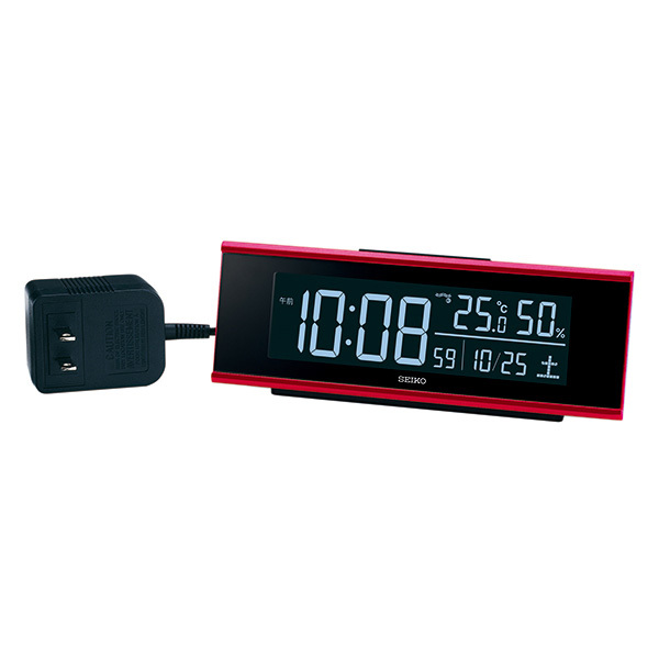 SEIKO セイコークロック   ブラック  デジタル時計 電波クロック DL307R｜1more