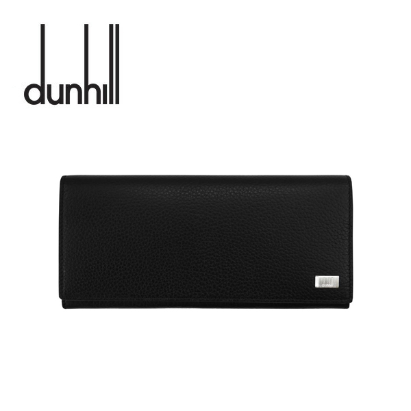 dunhill（ダンヒル） 財布 メンズ ブラック 長財布 かぶせ ブランド