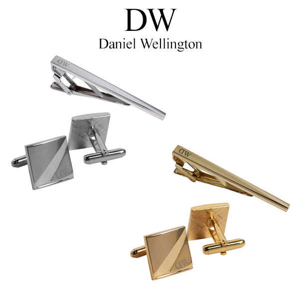 ダニエルウェリントン タイバー&amp;カフス 2点セット カフス メンズ シルバー/ゴールド  DW02800025 DW02800026