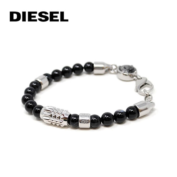 ディーゼル ブレスレット DIESEL ブラック シルバー メンズ DX0847040