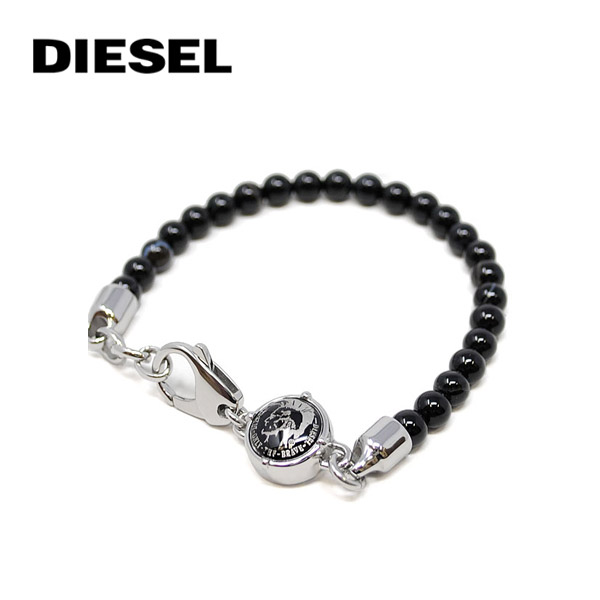 ディーゼル  ブレスレット DIESEL ブラック シルバー メンズ DX0848040｜1more