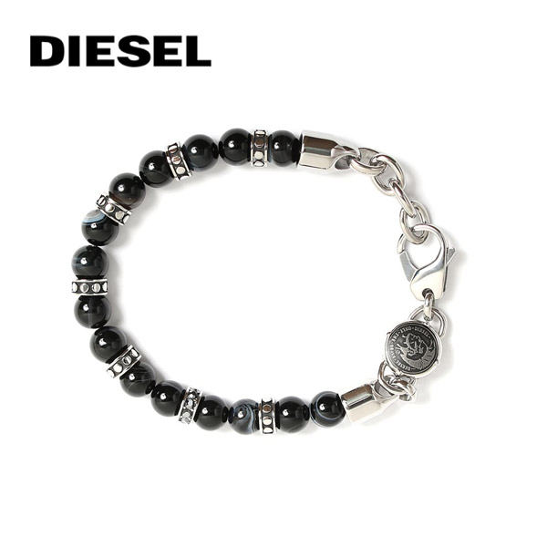 ディーゼル ブレスレット DIESEL シンプル ブラック シルバー メンズ DX1163040 :DX1163040:1MORE