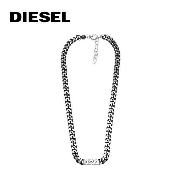 ディーゼル ネックレス・ペンダント DIESEL シルバー ブラック メンズ