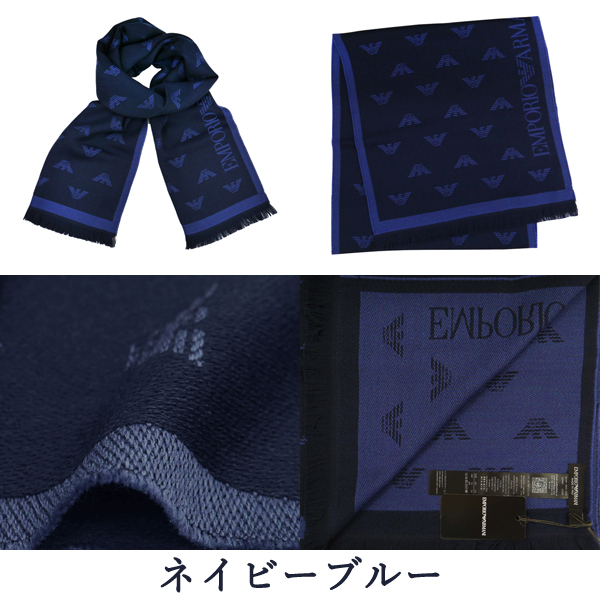 エンポリオアルマーニ マフラー・ストール メンズ ネイビーブルー