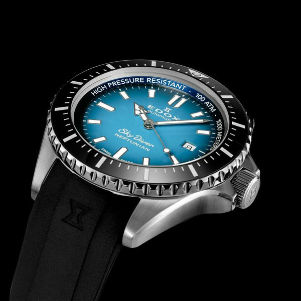 エドックス スカイダイバー ネプチュニアン メンズ 腕時計 ダイバーズ ED-80120-3NCA-BUIDNの画像