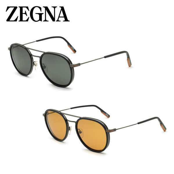 �[�j�A �T���O���X ���j�Z�b�N�X �u���b�N×�O���[/�u���b�N×�I�����W ZEGNA UV�J�b�g ���O���J�b�g �����Y ���f�B�[�X EZ0127-01