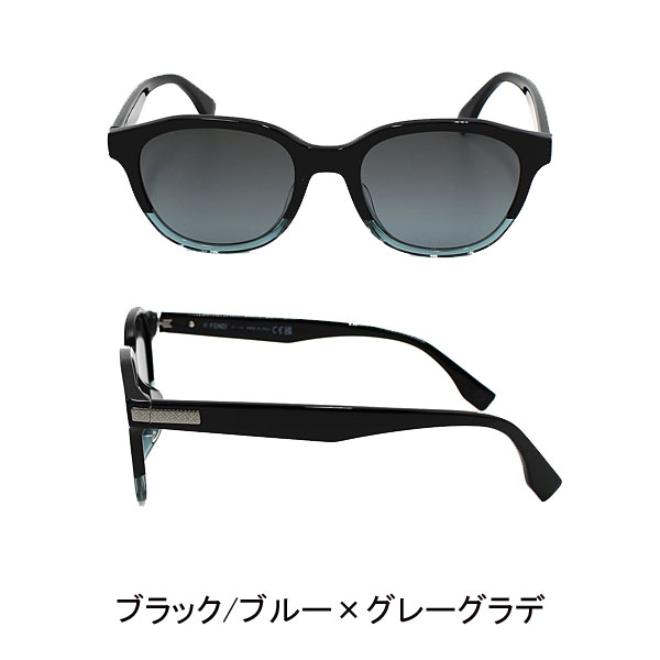 FENDI サングラス FE40092F ブラック フェンディ サングラス ユニセックス ブラック/ブルー×グレーグラデ