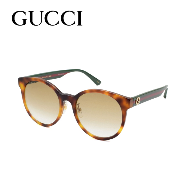 グッチ サングラス ユニセックス ハバナ/マルチ×ライトブラウングラデーション GUCCI アジアンフィット UVカット 紫外線カット メンズ レディース GG0416SK-005