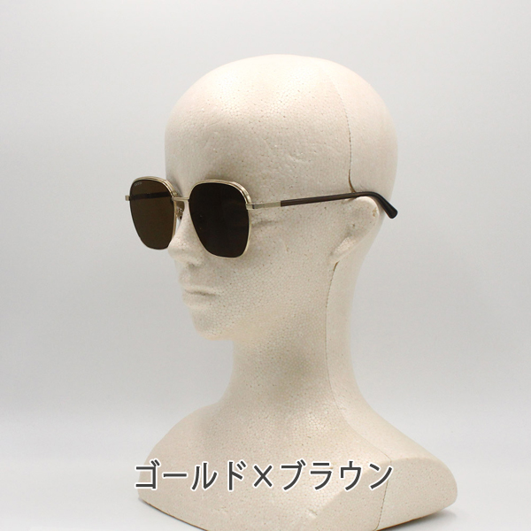 GUCCI サングラス UVカット GG1100SA-002 ゴールド+ブラウン GUCCI グッチ サングラス ユニセックス ルテニウム×グレー