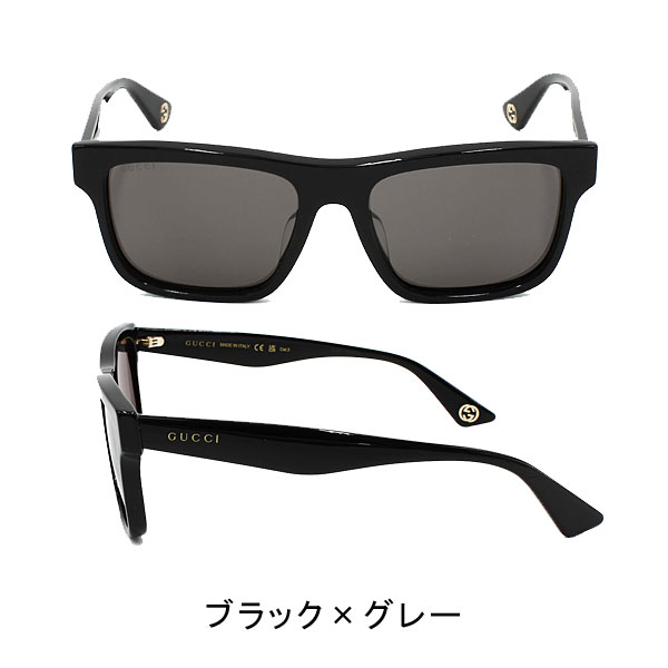 グッチ サングラス ユニセックス ブラック×グレー アジアンフィット メンズ レディース GG1618SA-001_1