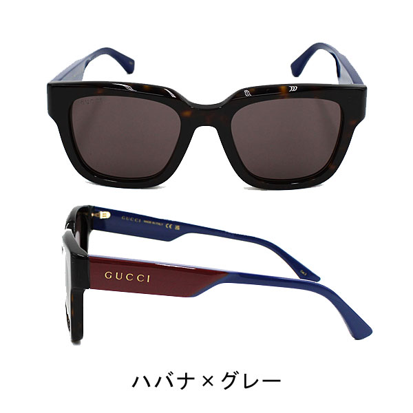 GUCCI グッチ サングラス グッチ サングラス ユニセックス ブラック×グレー ハバナ×ブルー