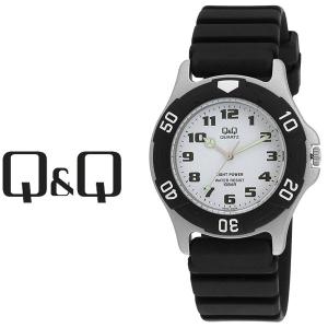 【レビューを書いて1年保証】シチズン CITIZEN Q&amp;Q キューキュー スタンダード＆スポーツ ソーラー メンズ 腕時計 ホワイト × ブラック H950J003