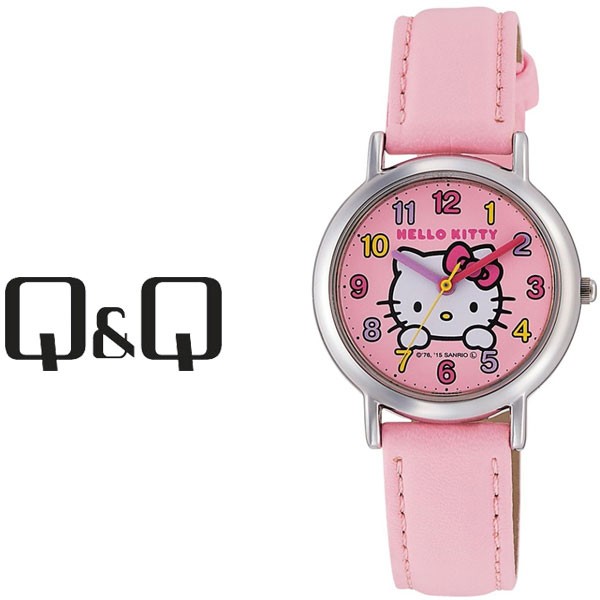 シチズン CITIZEN Q&amp;Q キューキュー HelloKitty ハローキティ レディース 腕時計 ピンク シルバー HK15-002