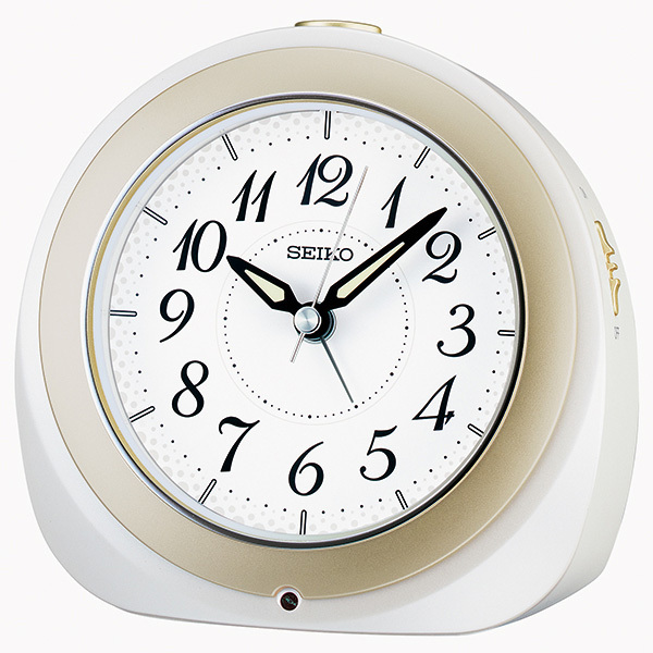 SEIKO セイコークロック ゴールド 目覚まし時計 電波クロック KR336W
