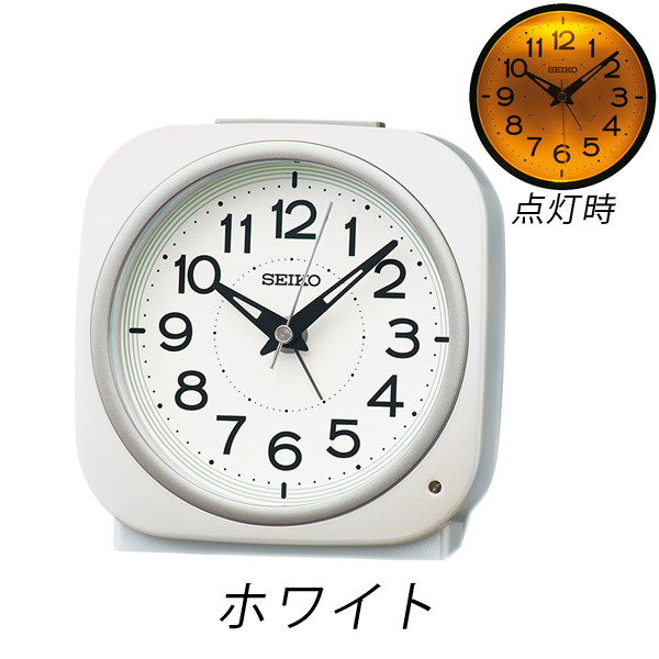 セイコークロック 置き時計 目覚まし時計 自動点灯 置時計 KR519