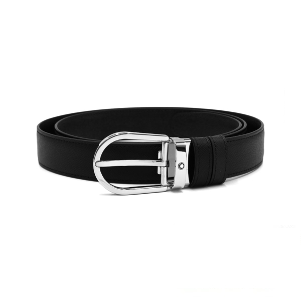 Montblanc　ブラックベルト MONTBLANC（筆記具、時計） モンブラン ホースシューバックル