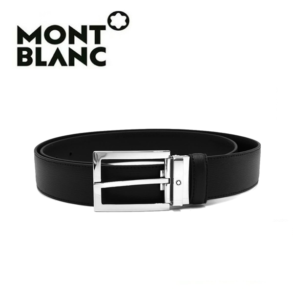 MONTBLANC（モンブラン） レクタンギュラー ベルト メンズ ブラック MB