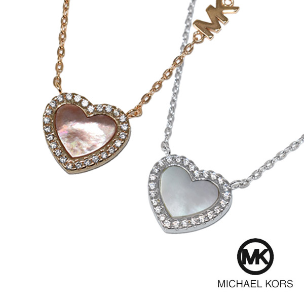 マイケルコース MOP HEART PENDANT ネックレス・ペンダント MICHAEL KORS ハート シルバー ローズゴールド MKC1337A｜1more