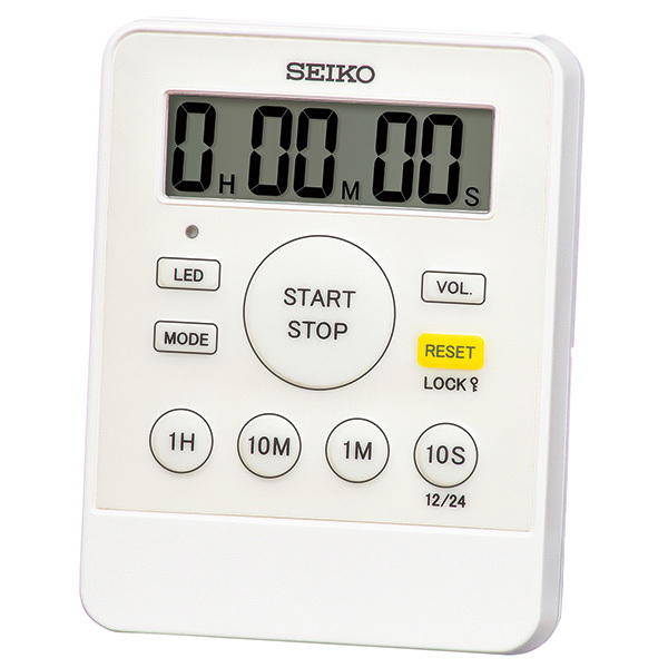 SEIKO セイコークロック   ホワイト  デジタル時計 タイマー MT718W｜1more