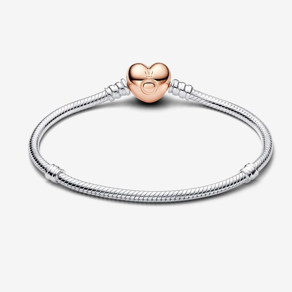パンドラ ハートスネークチェーンブレスレット ブレスレット